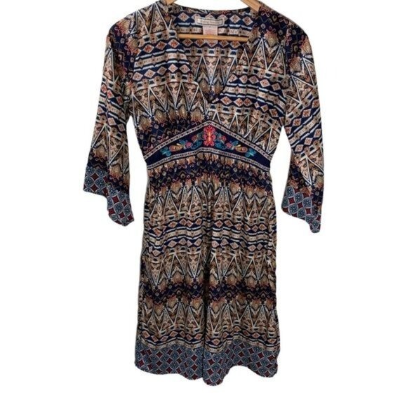 Flying Tomato Boho Bell Sleeve Mini Dress Sz S | Fall Casual Peasant Style - Picture 1 of 9